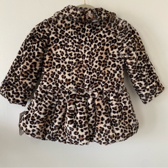 NWT Juicy Couture Fuzzy Faux Fur Animal Print Coat Size 3T - Picture 4 of 9